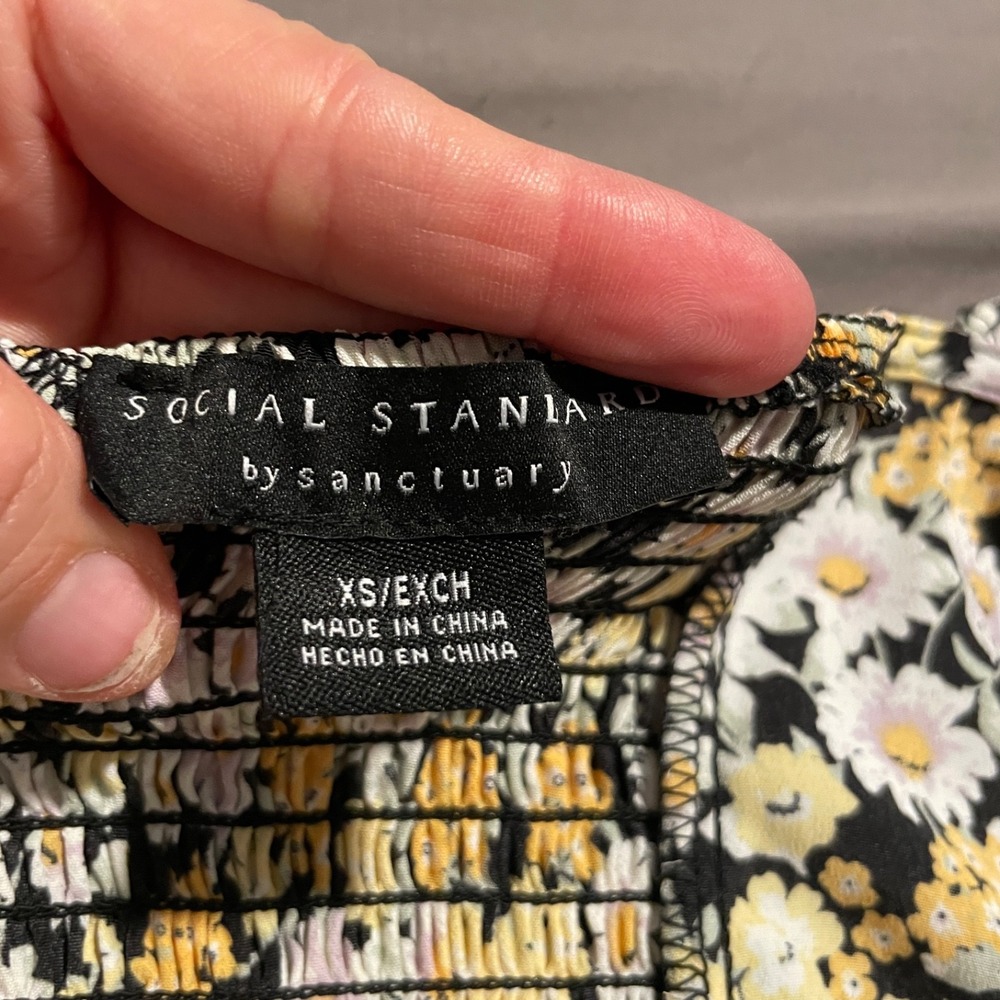 NWT Social Standard by Sanctuary Sz XS Sundress Floral Cottage Boho Summer Girly - Picture 8 of 17